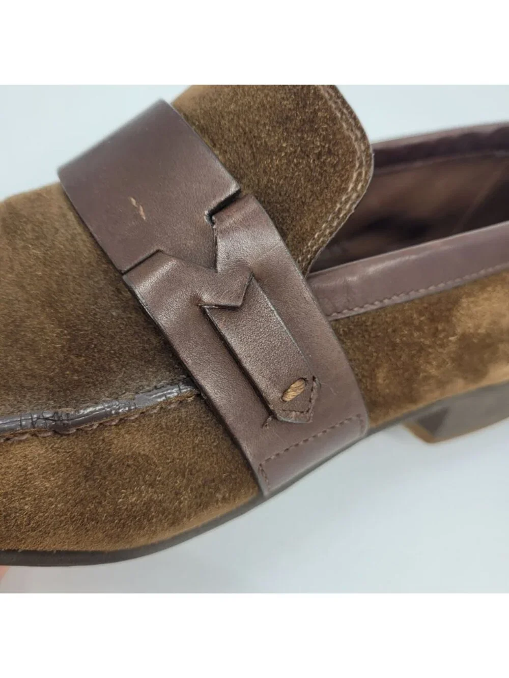 Moreschi Italy Brown Suede Penny Loafers Men's US 8 UK 7 EU 41 - Leather Strap